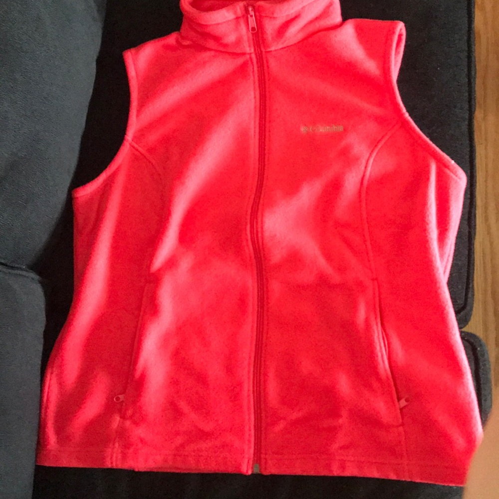 Orange Columbia fleece vest